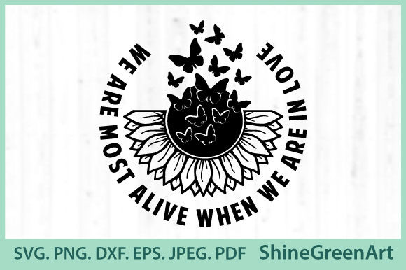 Love Sunflower Butterfly Quote Review